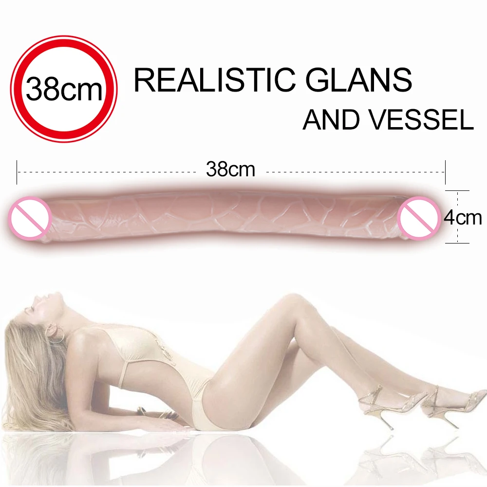 Двойной силиконовый фаллоимитатор для мастурбации огромный длинный пенис