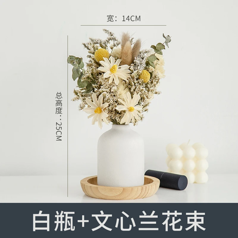 

Decorative Ceramic Table Vases Minimalist High Quality Nordic Vase Creative Living Room Jarrones Room Decoration EJ50FV