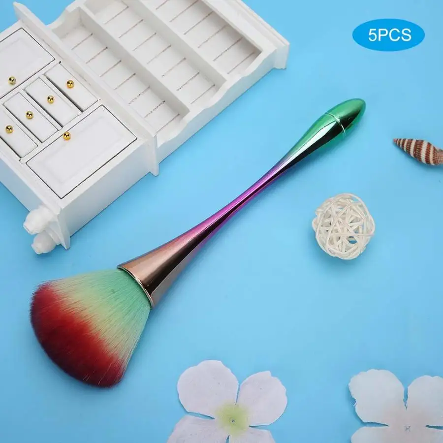 

For Manicure 5pcs Soft Hair Nail Dust Brush Portable Nail Art Dust Cleaner Remover Cosmetic Brush Nail Art Brush one stroke