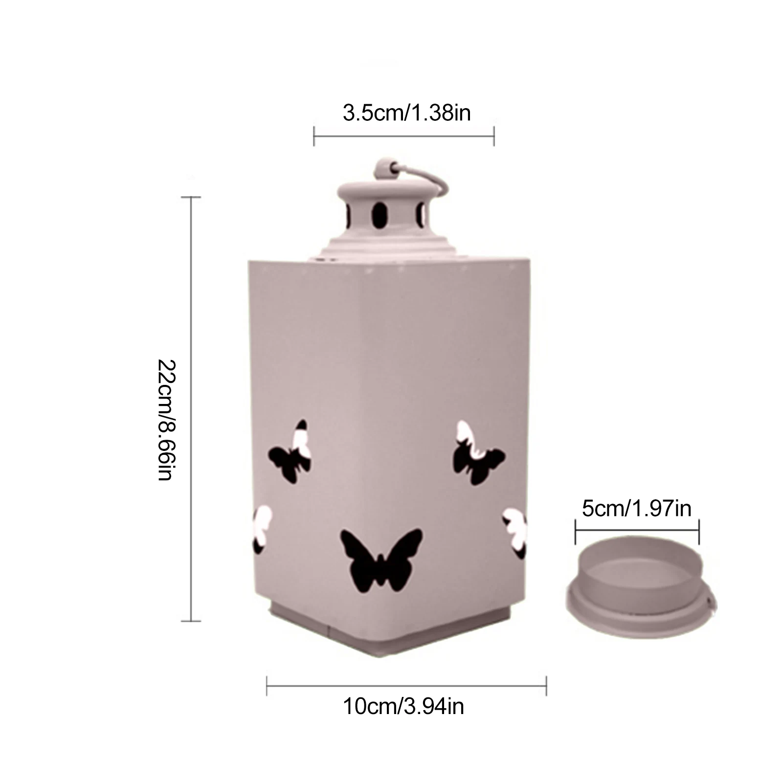 

Metal Candle Holder with Top Loop Tealight Holders Home Lantern