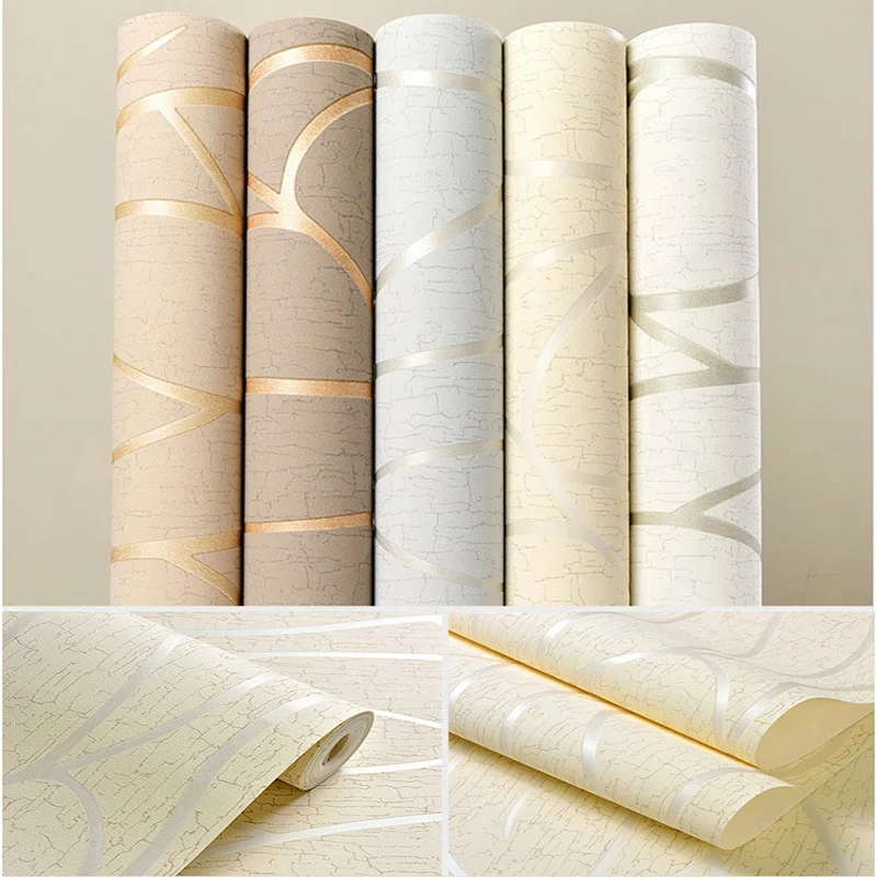 

Настенная бумага на ткани, простой рулон 10 м, для спальни, столовой, гостиной, современное 3D покрытие для стен, домашний декор