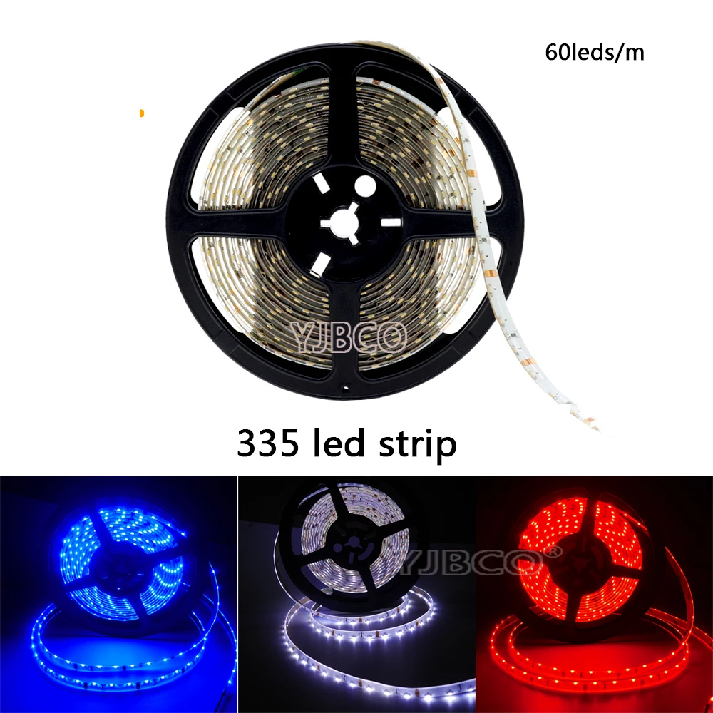5 м/лот 335 60 светодиодов/м белый/теплый белый/синий/зеленый/красный ультра яркая