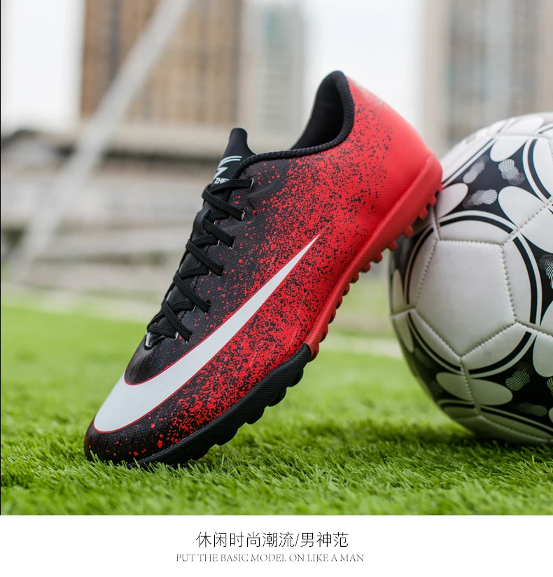 Новинка! Мужские футбольные бутсы ZHENZU Turf для помещений, детские бутсы для мальчиков, футбольные бутсы, спортивные кроссовки, европейские размеры 35-44, voetbalschoenen