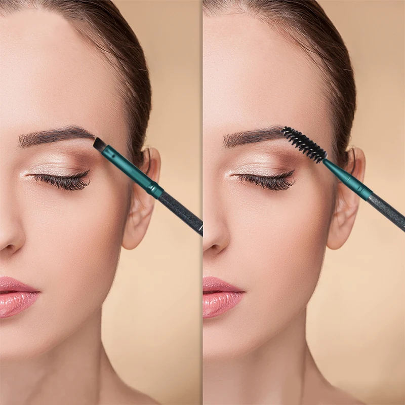 Кисть для бровей красота макияж деревянная ручка кисть гребень двухсторонние