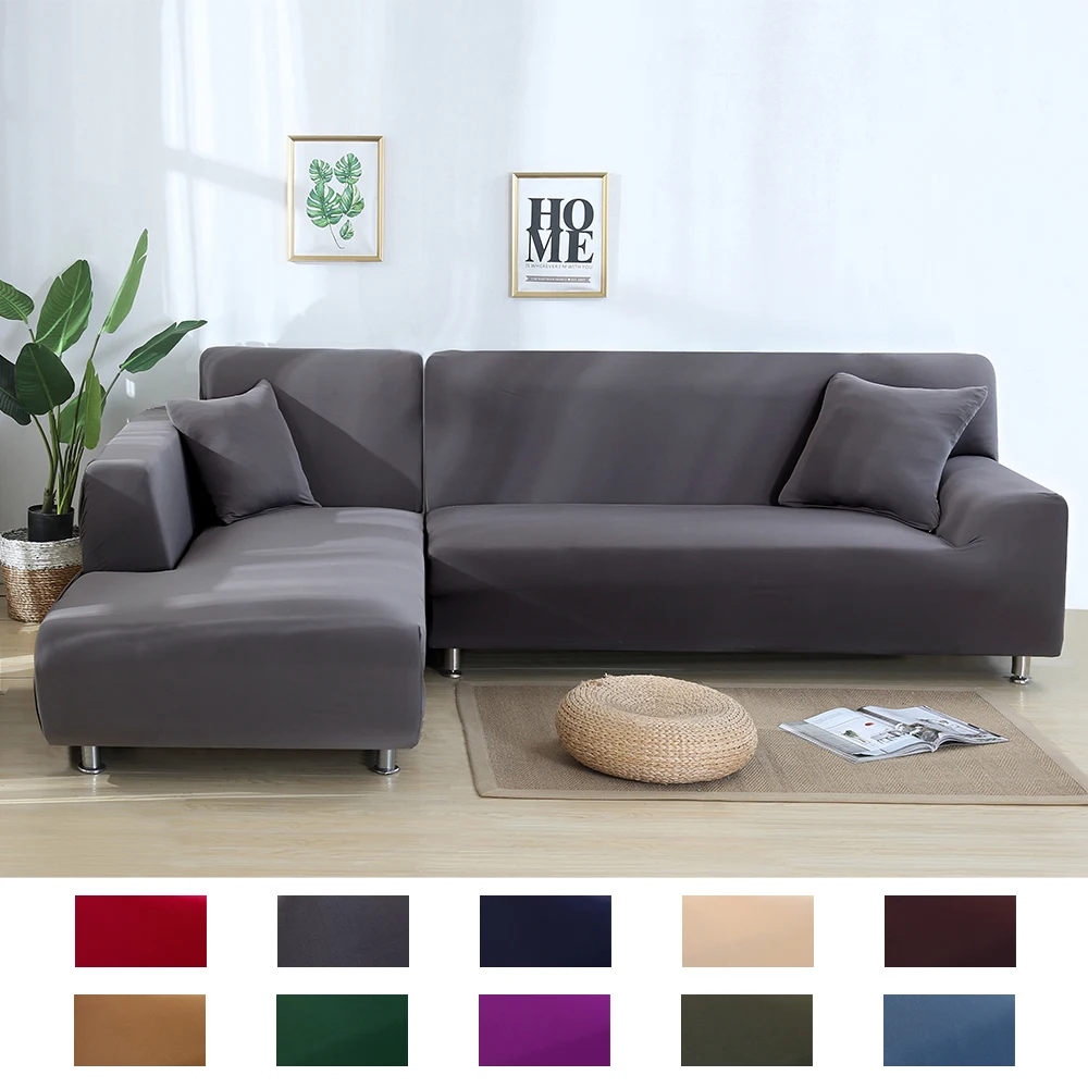 чехол на диван в гостиную Противопыльный для дивана Эластичный L-образной формы