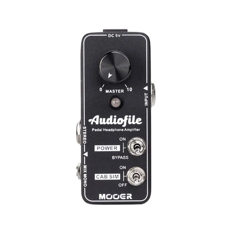 MOOER Audiofile Pedal Guitar Bass Headphone Amplifier Effect Built-in Analog Speaker Cabinet Simulation Stereo Sound True Bypass