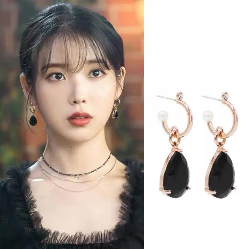 Классические Женские Висячие серьги в виде капель с кристаллами стиле ретро