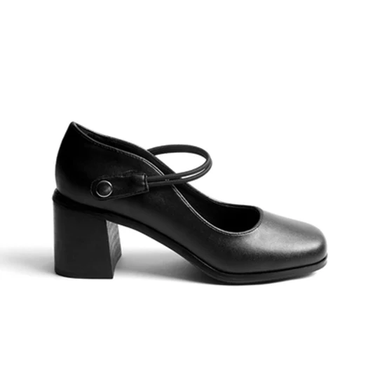 Black 6cm Женская обувь mary jane в винтажном стиле; коллекция года; туфли-лодочки в стиле ретро; замшевые туфли на высоком квадратном каблуке с ремешком на щиколотке и мехом; Размеры 4, 34, черного цвета; скидка - Цвет: Black 6cm