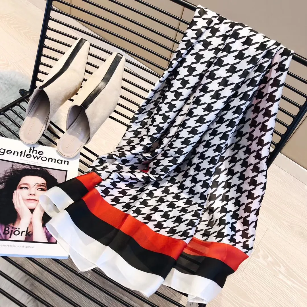 Новинка женский шелковый шарф шали и накидка летний роскошный брендовый