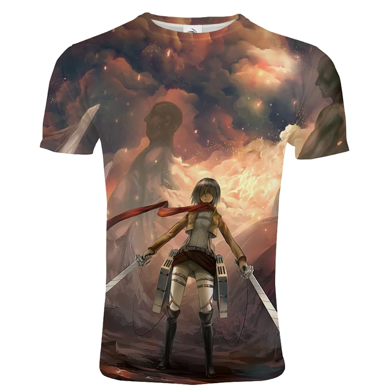 

2020 New Attack on Titan 3D Printed T-shirt Men Women Anime Style Streetwear Cosplay Tshirt Sports Casual Hip Hop T shirt Unisex