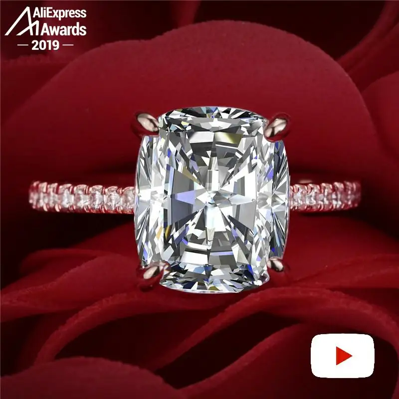 Oh My God So beautiful не поддельные круглые огранки S925 Серебряное кольцо SONA бриллиантовый