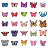 new 1 pieces butterfly iron on patches sewing embroidered applique for jacket clothes stickers badge diy apparel accessories