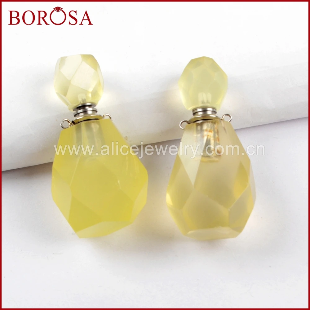 BOROSA 4 шт. флакон духов драгоценные камни граненые соединители натуральный