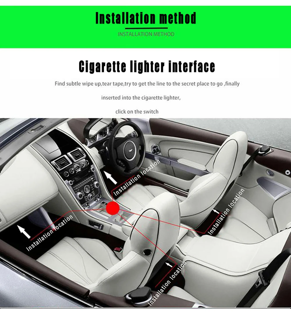 fog light for car Car Interior Foot Floor Decoration Bulbs Atmosphere Lights RGB LED Strip Lamp USB Wireless Remote Music Control Multiple Modes rear fog lights