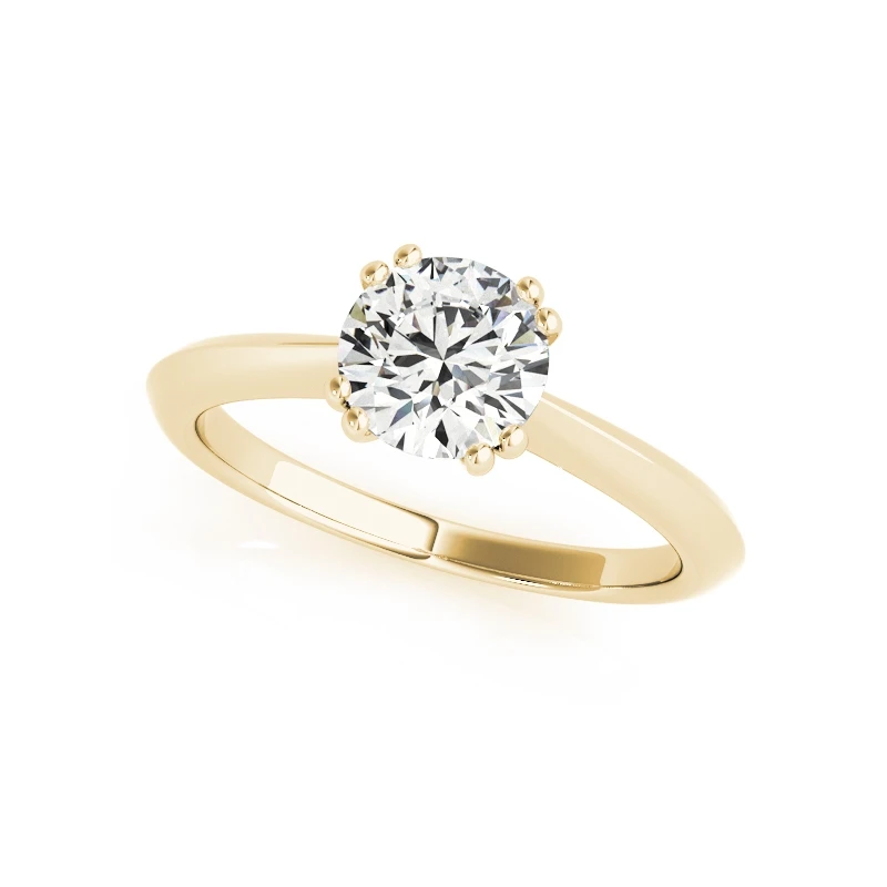 Женское кольцо QYI классическое для помолвки 1 карат имитация алмаза 925 пробы