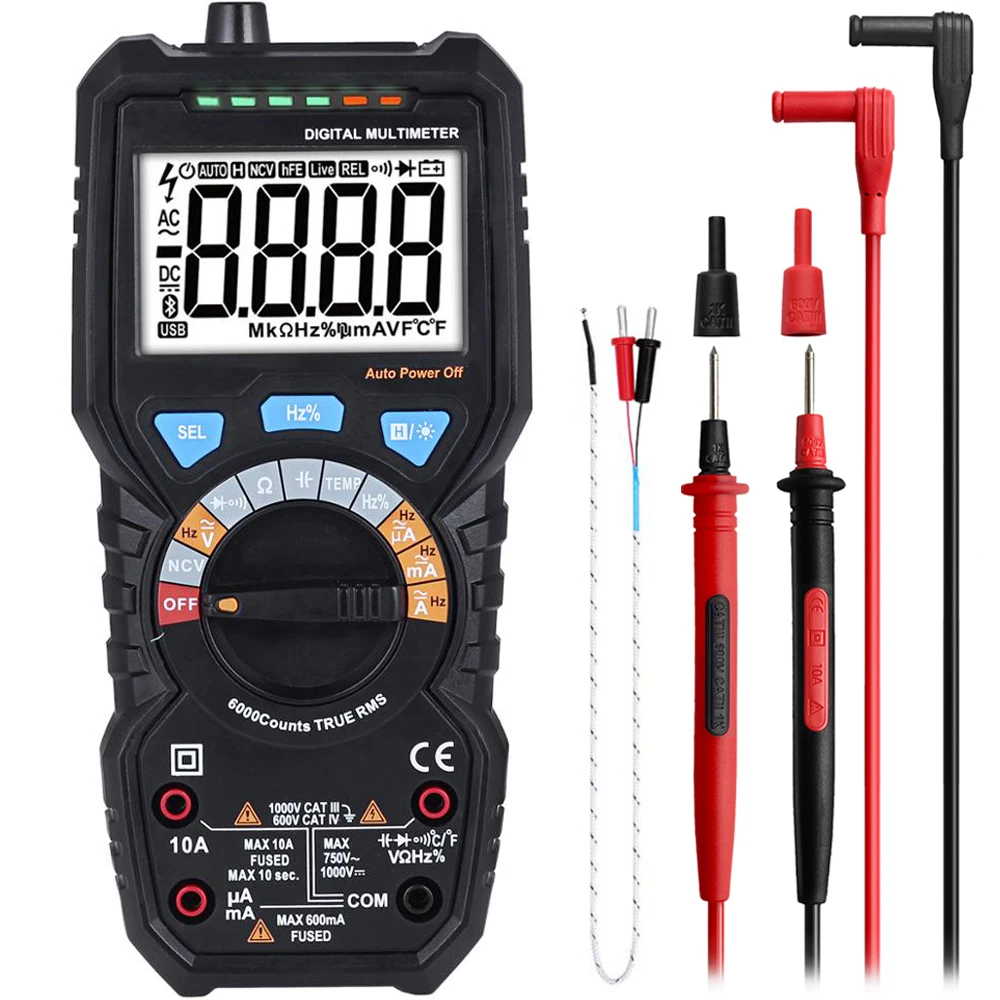 Цифровой мультиметр BSIDE профессиональный автоматический амперметр постоянного