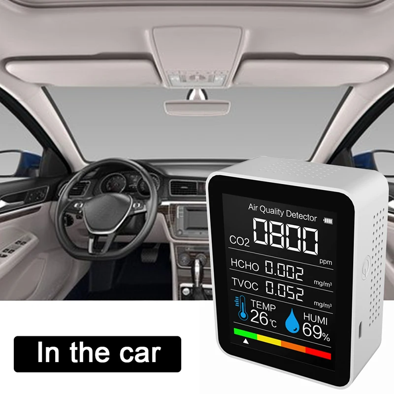 

CO2 Detector Formaldehyde Detector HCHO Air Quality Detector Intelligent Air Detector Temperature Humidity Sensor Tester