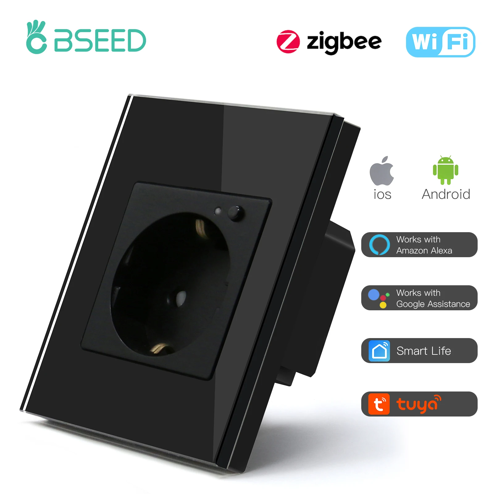

Bseed Умная розетка ZigBee черная