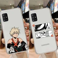 anime my hero academia phone case transparent for samsung note a 7 8 9 10 20 50 51 71 90 20 11 81 e lite ultra pro