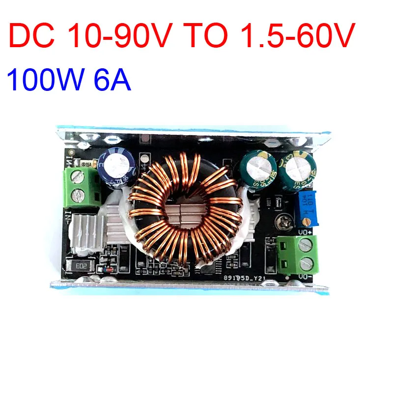 Dykb 100W 6A DC понижающий преобразователь 10 90V 12V 24V 36V 48V 60V 72V 86 to 1 5 V 5V 15V 19V понижающая
