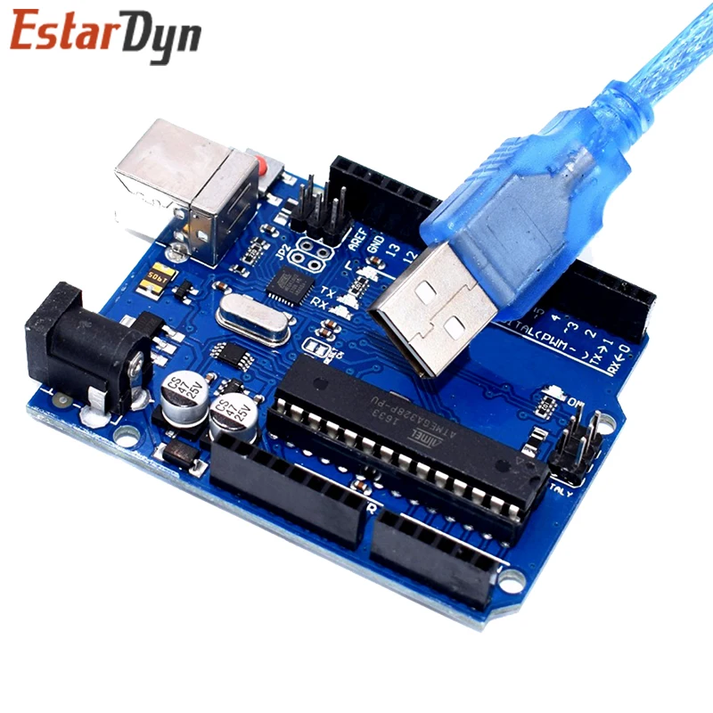 Макетная плата UNO R3 ATMEGA328P ATMEGA16U2 с USB-кабелем стартовый набор для самостоятельной