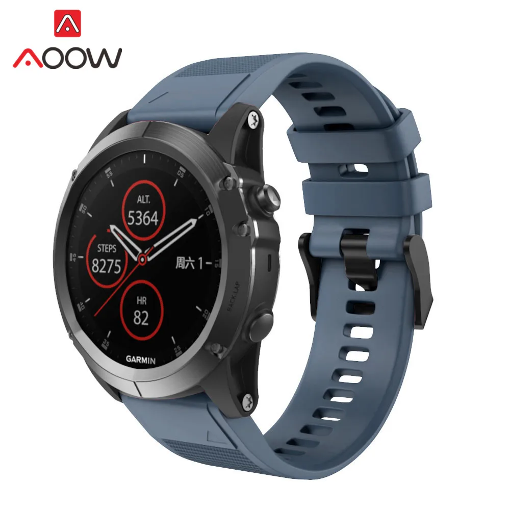 22 мм 26 мм силиконовый ремешок для часов Garmin fenix 3 HR fenix 5X fenix 3HR fenix 5 Plus быстросъемный сменный ремешок для браслета