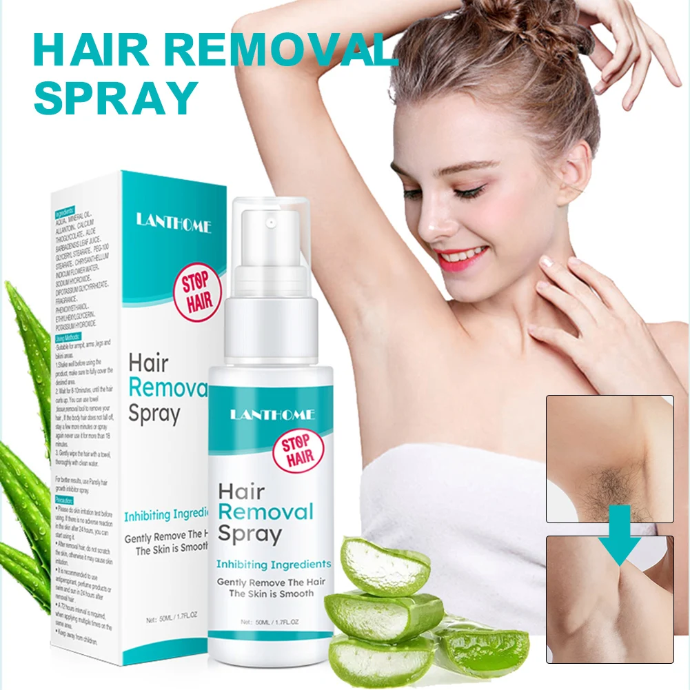 

Hair Removal Spray Effective Painless Hair Growth Stop Spray Hair Inhibitor for Arms Legs Armpits for All Skins