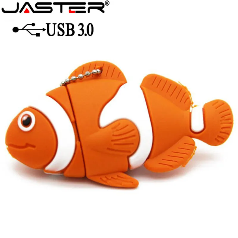 USB флеш-накопитель JASTER Usb 3 0 4 ГБ 8 16 32 64 с милыми мультяшными животными рыбками