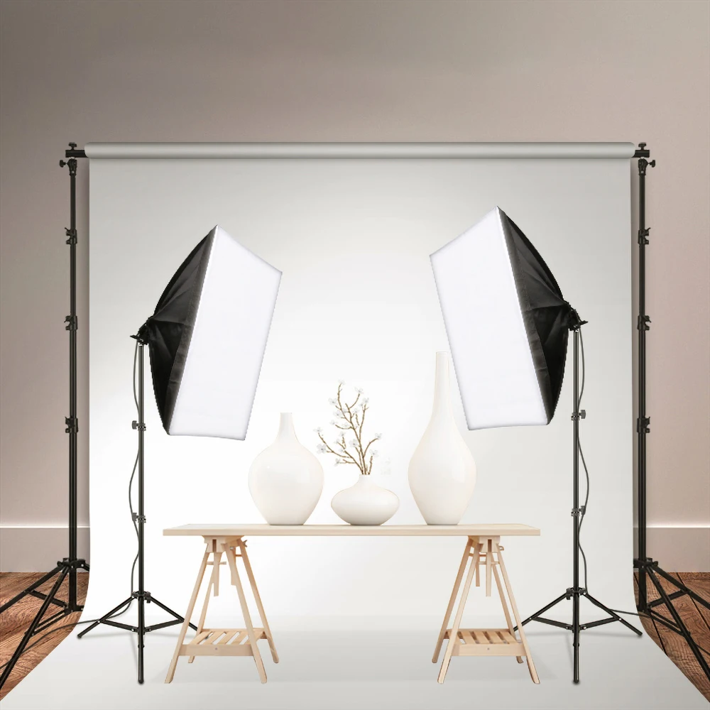 

DRECURN Photo Studio 8 LED 45W Bulbs 2 Light Stand 2 Softbox Photographic Lighting Kit Camera Photo Accessories for Camera Photo