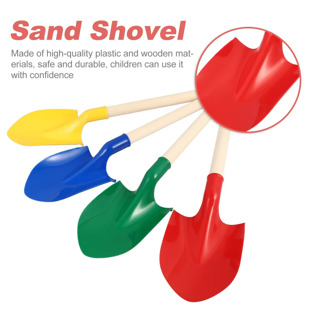 

4pcs Colored Beach Play Sand Toys Kids Sand Shovels Toys Summer Beach Toys