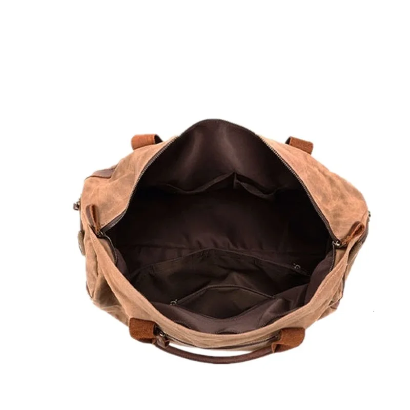 Винтажные новые холщовые кожаные дорожные сумки с масляным воском для мужчин s M333