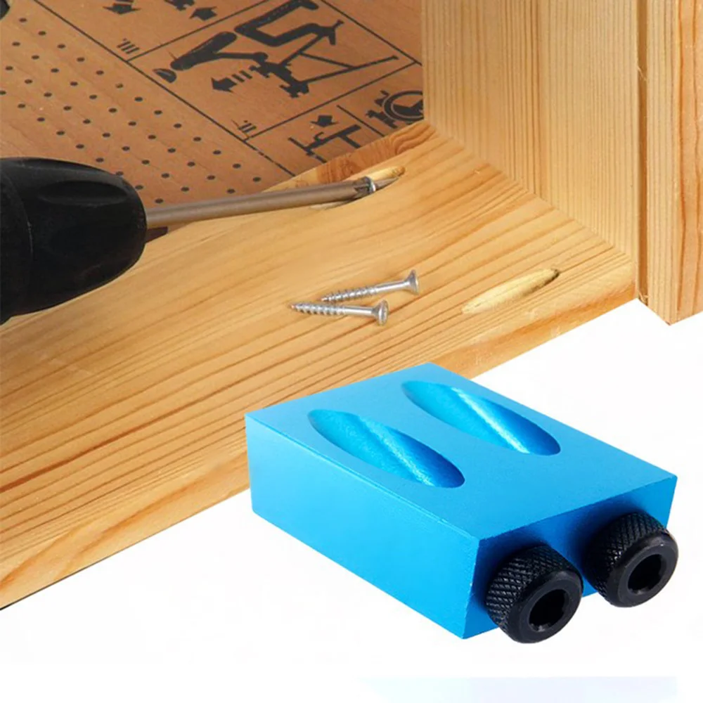 Pocket Hole Screw Jig 15 Degree Oblique Locator Dowel Drill Wrench Carpentry 6/8/10mm Angle Guide Woodworking Tools | Инструменты