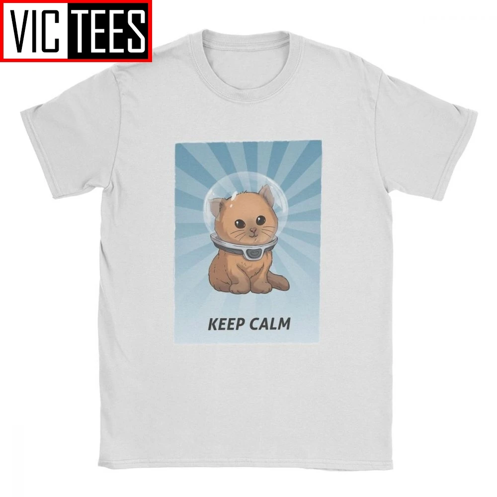 

Винтажная субнаутическая футболка с надписью Keep Calm Kitty для мужчин, футболка из чистого хлопка, игры, морской Левиафан, жнец, Рыба для дайвинг...