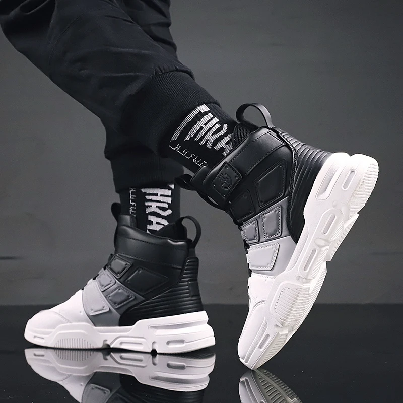 2019 Fashion Men High-top Sneakers Casual Shoes for Outdoor Sport Anti-slip Boots Zapatillas Hombre |