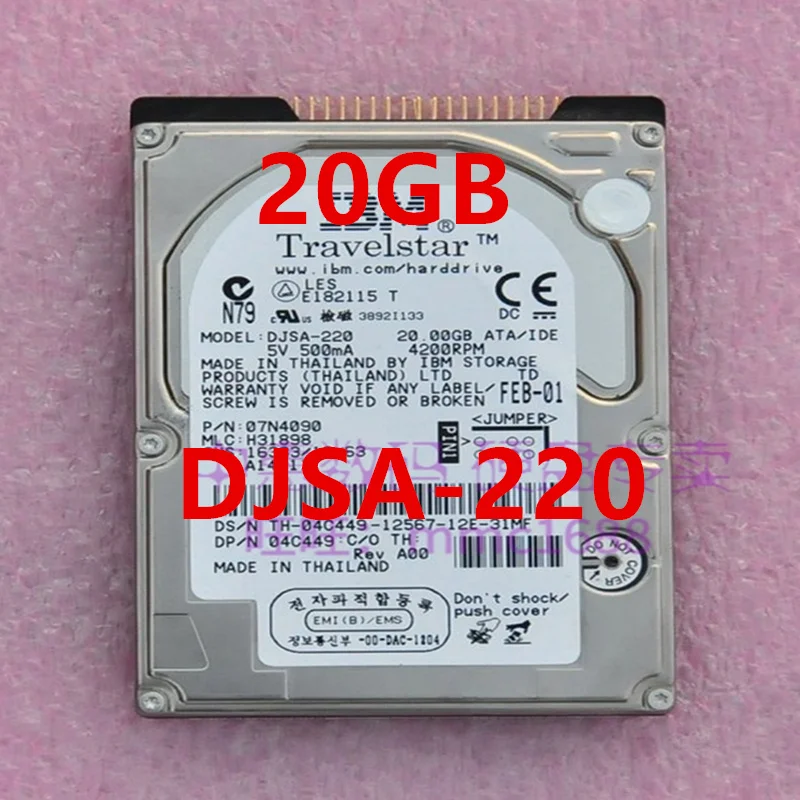 90% New Original HDD For IBM 20GB 2.5" 2MB IDE 5400RPM For Notebook HDD For DJSA-220