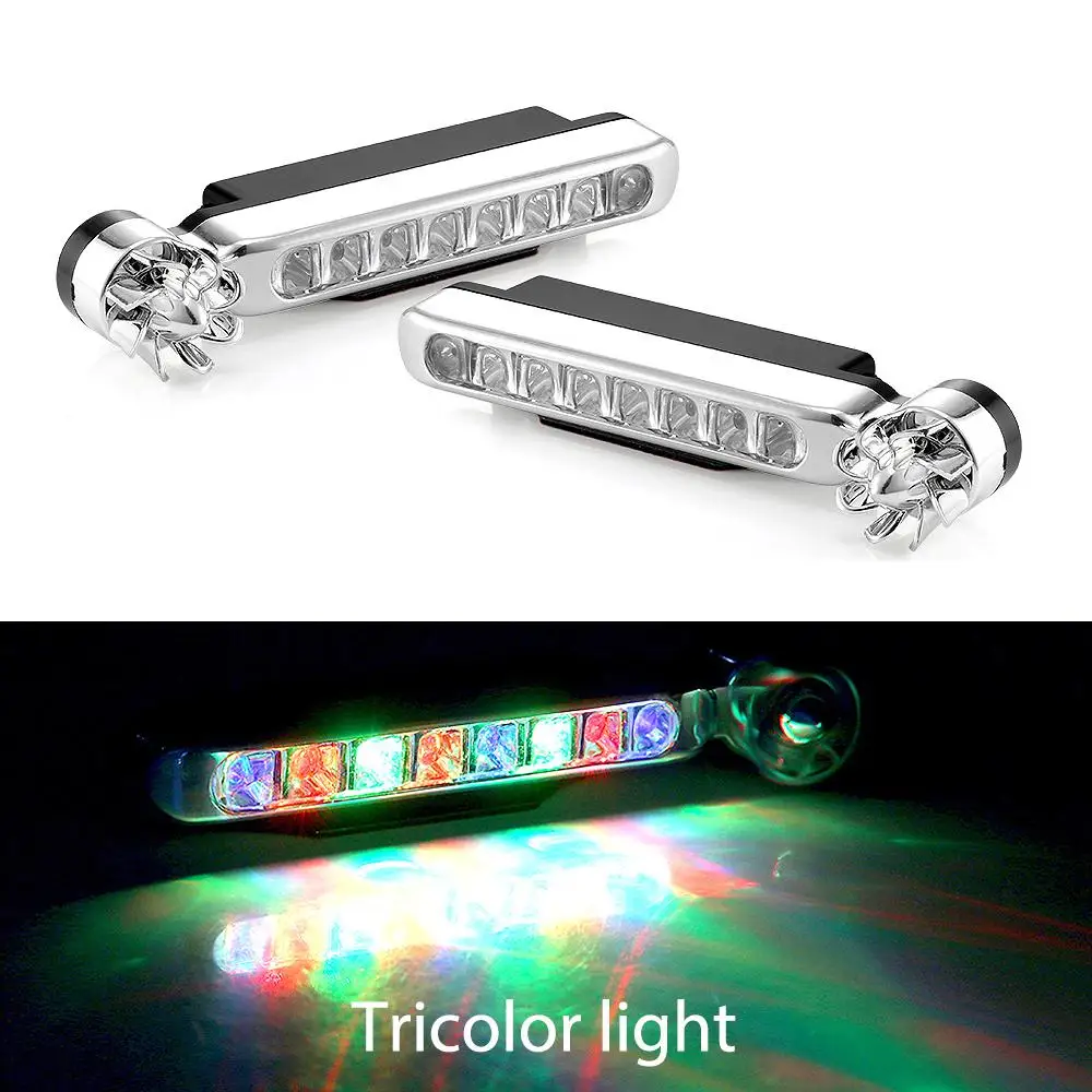 2X автомобиля светодиодный Авто проводки ветер Мощность решетка фары с вращения