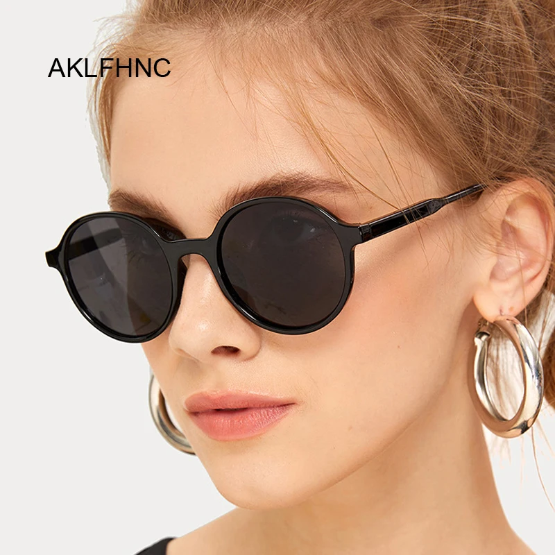 Женские круглые солнцезащитные очки высококачественные зеркальные винтажные