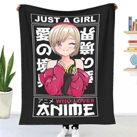 kawaii anime merch for women otaku japanese anime gift throw blanket 3d printed sofa bedroom decorative blanket children