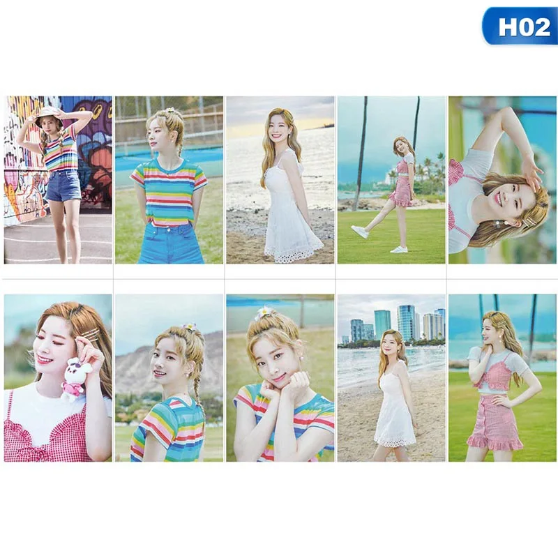 2 10 шт./компл. Kpop два раза фото Stikcy карта Sana Nayeon HD фотостудия стикер Mina карты с кристаллами стикер - Цвет: 2