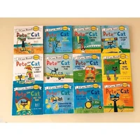 12 bookset i can read the pete cat english books for kids story libros educational toys for children pocket reading livros art