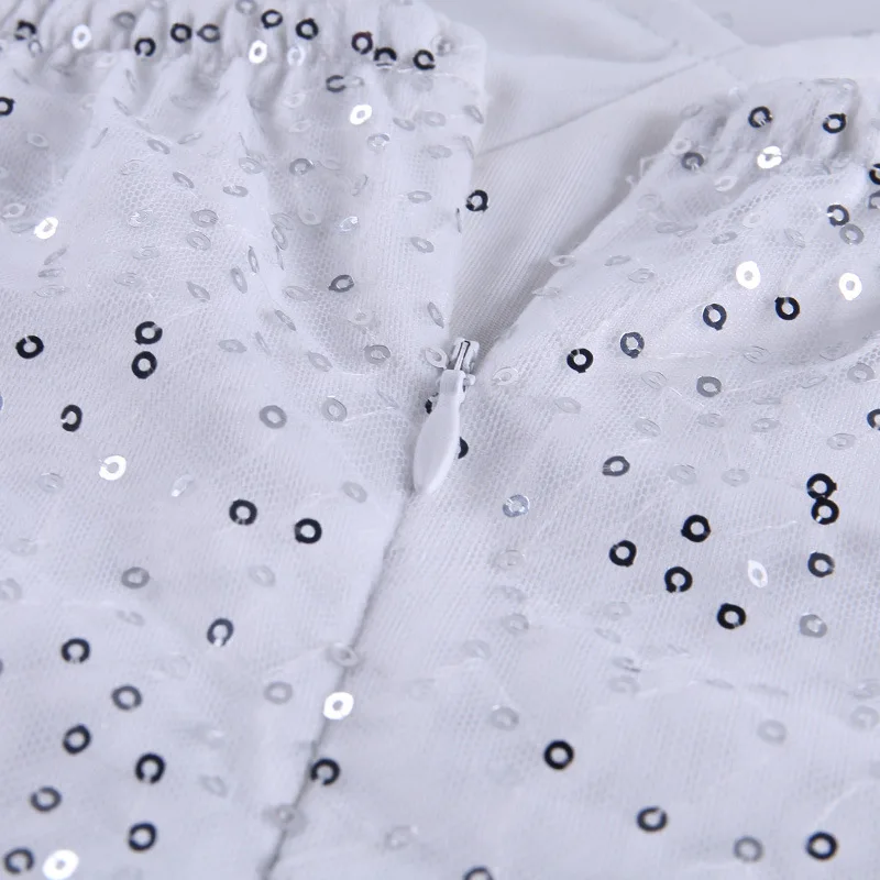 

AIUJXK New Arrival Sexy Dresses Party Night Club Sequined Dress 2020 Women Summer Strapless Glitted Off Shoulder Elegant Dress