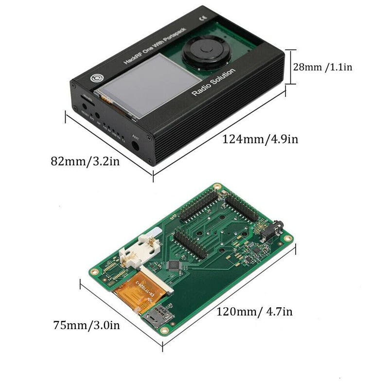 1 МГц-6 ГГц 2 4 дюйма LCD Сенсорная панель Portapack для HackRF One SDR программного обеспечения