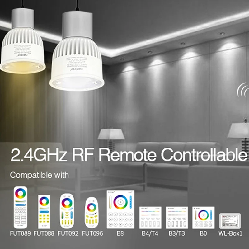 Новый 6W GU10 RGB + CCT Крытый умный Светодиодный прожектор AC100 ~ 240V Цветовая температура
