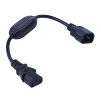 special pdu ups power cord cable iec 320 c14 to c13 with onoff switch 30cm black
