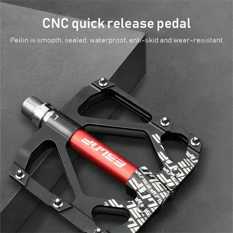 

Mountain Non-Slip Bike Pedals Platform Bicycle Flat Alloy Pedals 9/16" 3 Aluminum Alloy DU+ Bearing Road MTB Bike Pedals