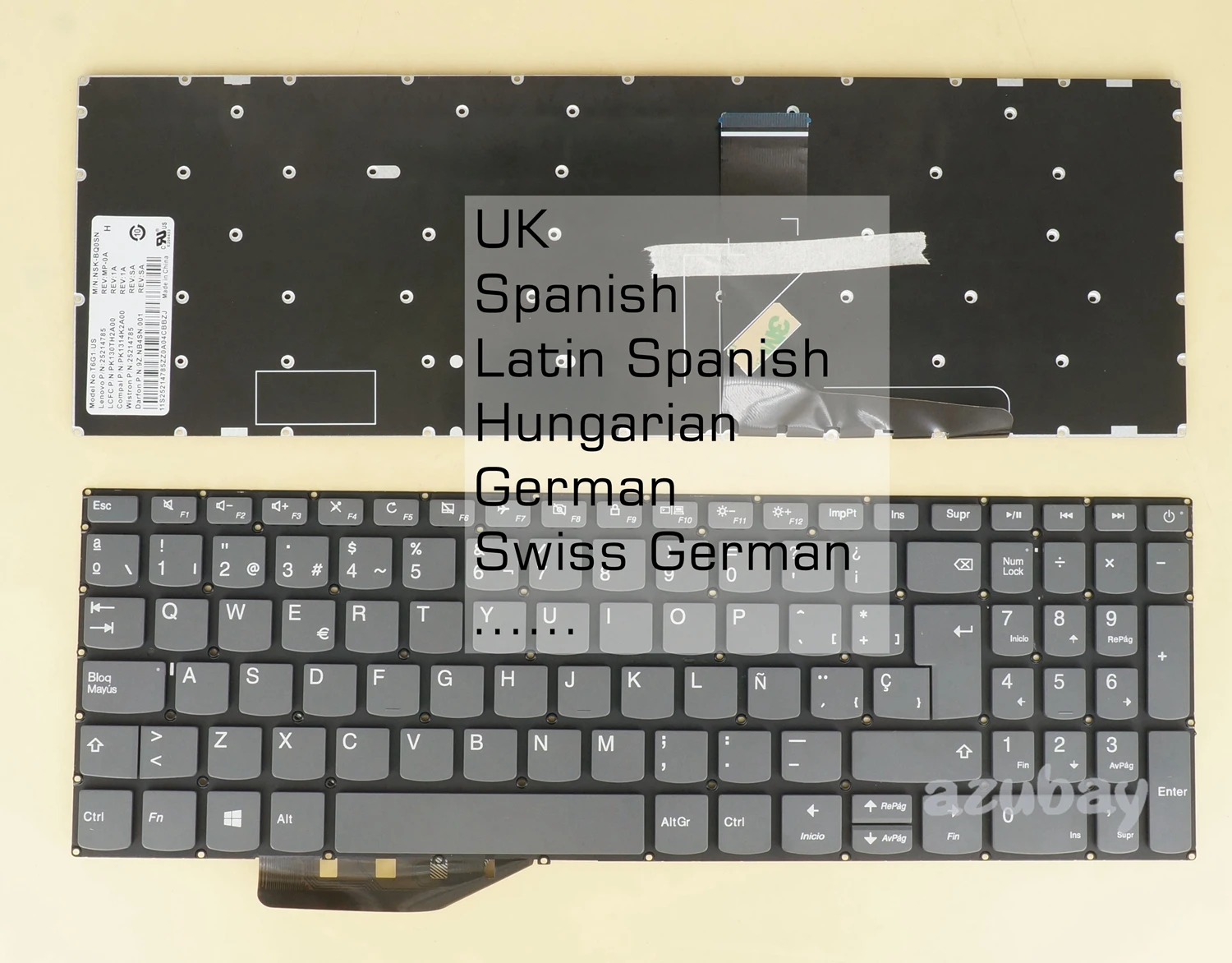 Клавиатура с испанской и немецкой раскладкой для Lenovo 320-15ISK 320-17ABR 320-17AST 320-17IKB 320-17ISK