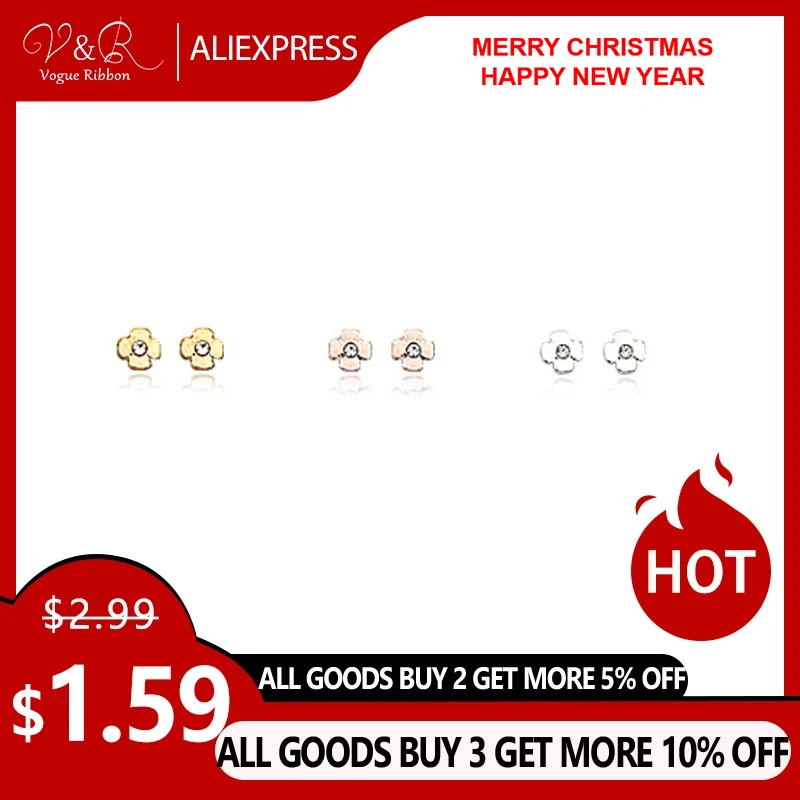 Новинка Серебристые серьги гвоздики с цветком Простые Модные маленькие для