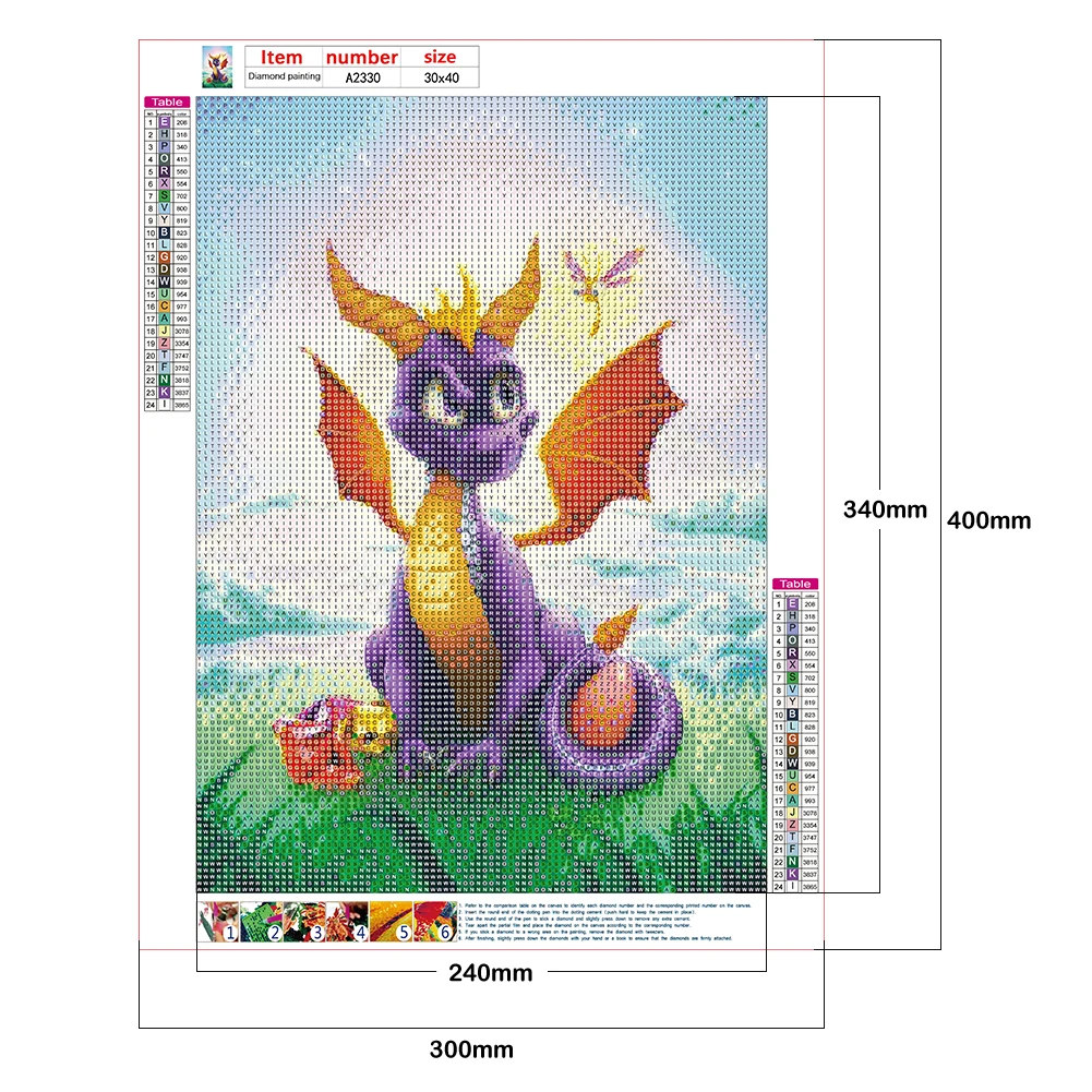 5D мультяшный динозавр рисунок Полный алмаз картина фотообои разы DIY украшение