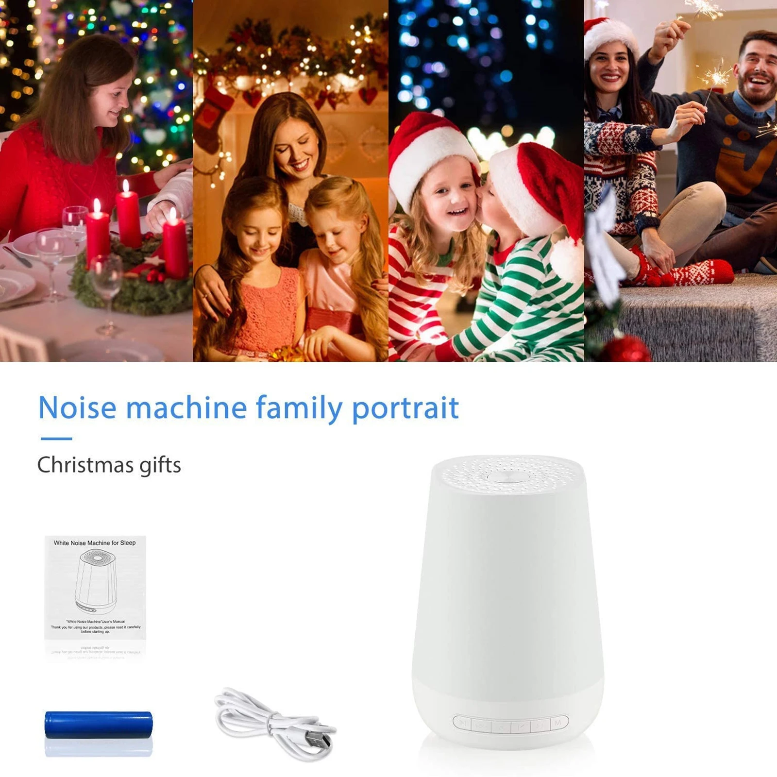 USB Rechargeable Timed Shutdown Sleep Machine Baby White Noise Sound Player Night Light Timer | Мать и ребенок