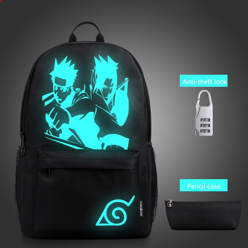 Рюкзак мужской светящийся с USB разъемом модный ранец для компьютера школы и